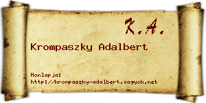 Krompaszky Adalbert névjegykártya